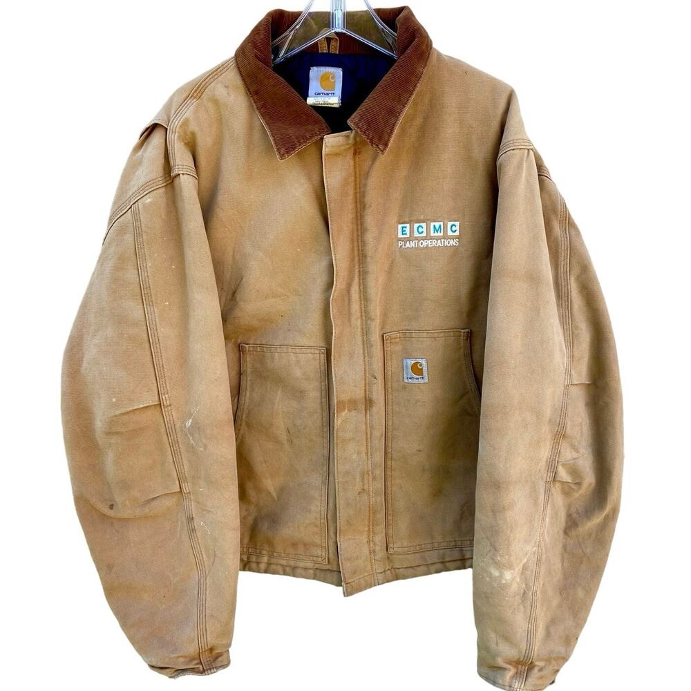 Carhartt Jacket Arctic Quilt Lined Mens XL 48 J02 BRN Brown Y2K